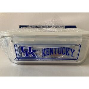 University of Kentucky UK Set of 3 Glass Food Storage Containers With Lids